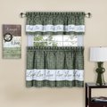 Achim Importing Achim 58 x 36 in. Live, Love, Laugh Window Curtain Tier Pair & Valance Set, Green AC4014